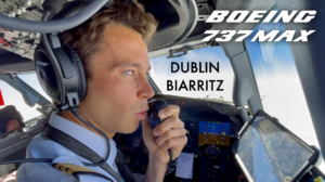 Full video: DUBLIN - BIARRITZ on a Boeing 737 MAX