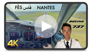 Vidéo complète : FÈS - NANTES en Boeing 737
